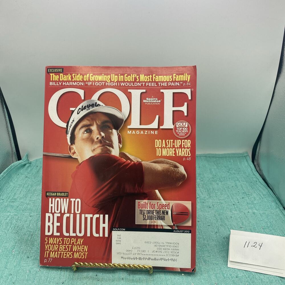 Golf Magazine August 2012 How To Be Clutch Keegan Bradley-